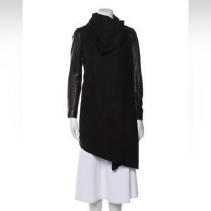 Allsaints wool jacket with leather sleeves- pristine